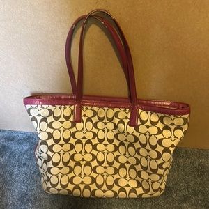 Large coach tote purse.  Good condition